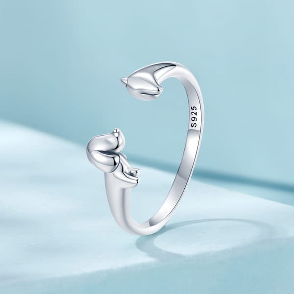 Silver universal lång taxring silver 925