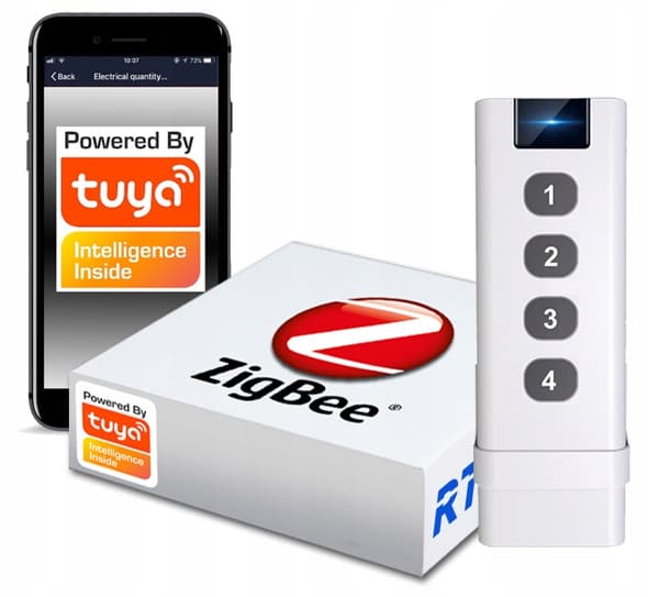 Fjernbetjeningsafbryder 12 scener 4-kanals ZigBee Tuya