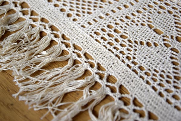 Beige Gardin 50/70 Hæklet Blonde