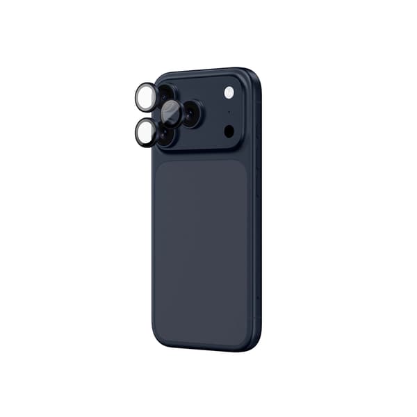 AMAZINGTHING Linseglas til iPhone 17 Pro / Pro Max med blå aluminiumsramme