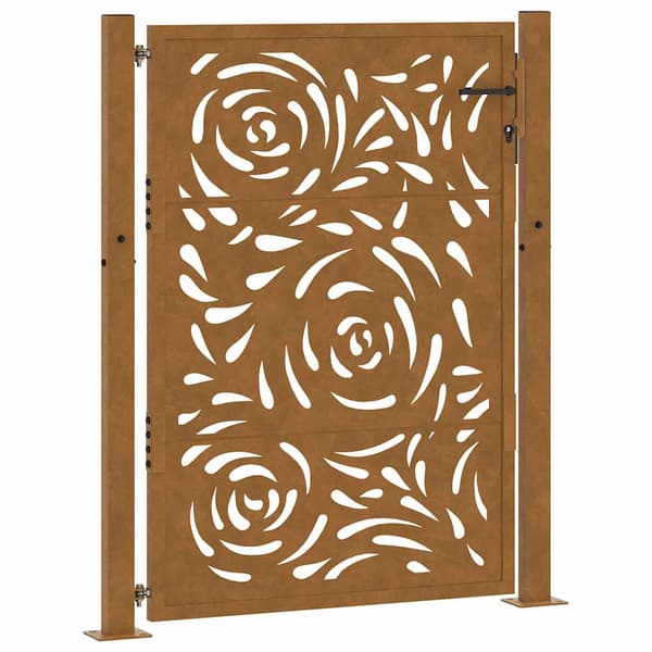 vidaXL havelåge 105x155 cm rustfrit stål flammemønster
