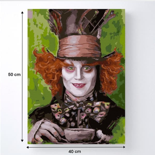 Målning med siffror Hattmakaren 40x50cm