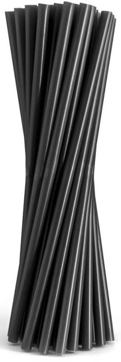 Återanvändbara sugrör i plast, svarta x200