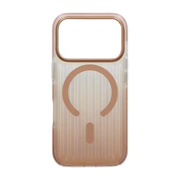 Bølget Gradient Magnetisk Cover til iPhone 17 Pro Max Desert Gold
