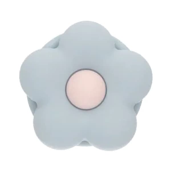 MagSafe Mobilgreb med Blomst - Lyseblå