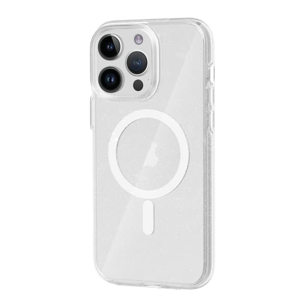 iPhone 14 Pro Max Mobilskal Glitter Magsafe - Transparent