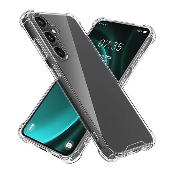 Mobilskal Stöttåligt för Samsung Galaxy S25 FE - Transparent