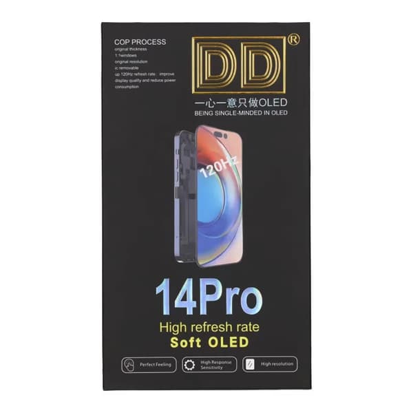 iPhone 14 Pro Soft OLED Display High Quality Black(DD brand) have diagnostic pass