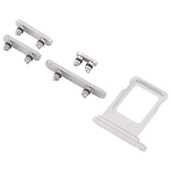 Knapper og SIM-kortholder til iPhone 15 Pro/15 Pro Max - Hvid