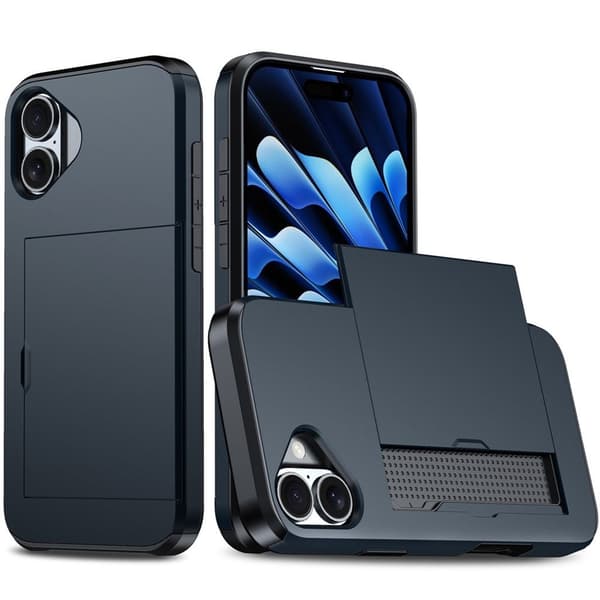 iPhone 17 Skal med kortfack - Mörkblå