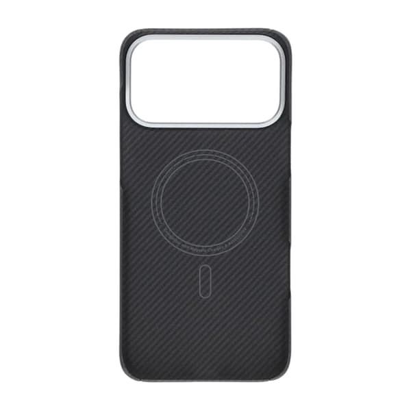 Kevlar Magsafe cover til iPhone 17 Pro Max - Sort med striber