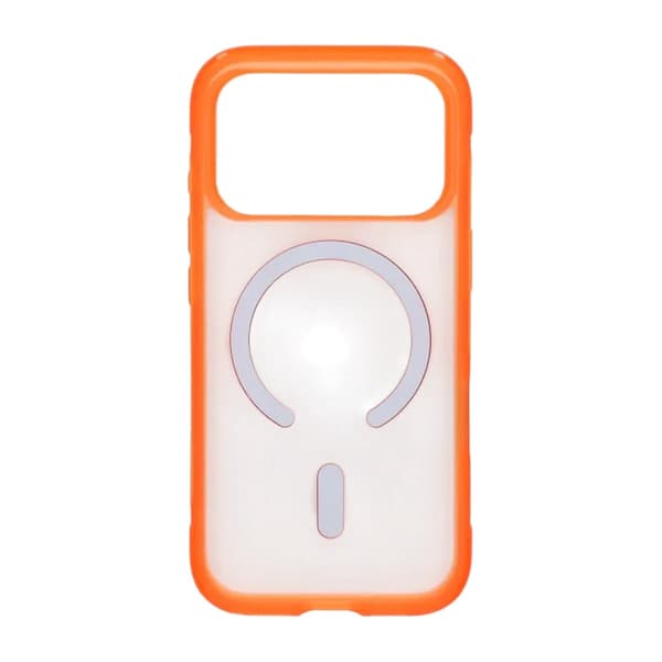 Matte Magnetic Shockproof Airbag  Case For iPhone 17 Pro Orange