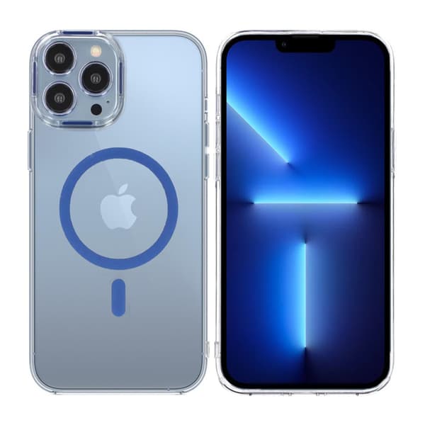 iPhone 13 Pro Max Stødsikkert Cover Magnetisk - Blå