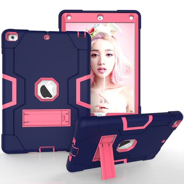 iPad 9.7\" 5/6 etui med stativ - Blå/Pink