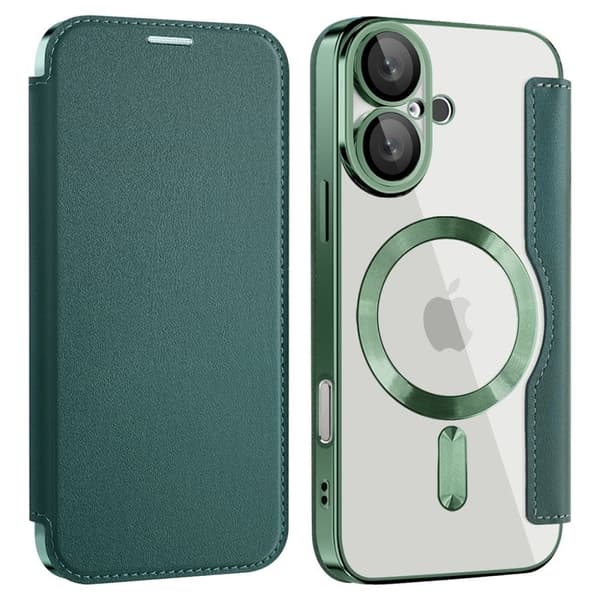 iPhone 16 -kuori korttipaikoilla - Tummanvihreä