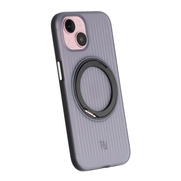 iPhone 15 Rvelon Cover Roterende Magnetisk Stativ - Sort