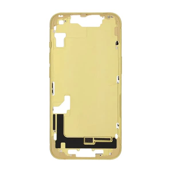 iPhone 14 Bagcover Mellemramme OEM Gul Med Smådele