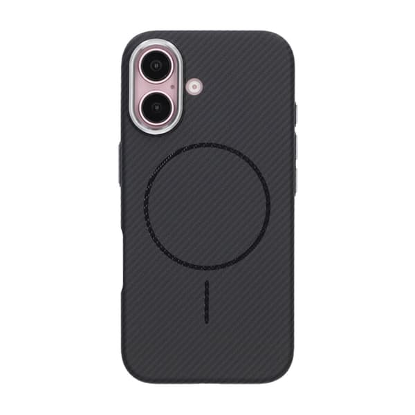 iPhone 16 Mobilskal Carbonmönstrad - Svart