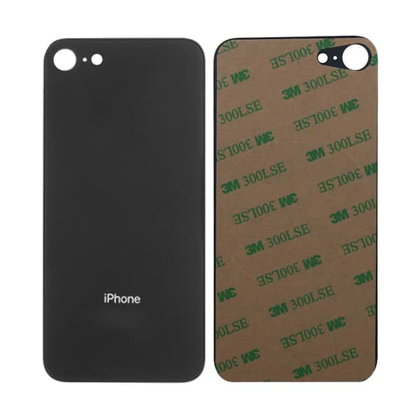 iPhone 8 Bagglas med tape - Sort