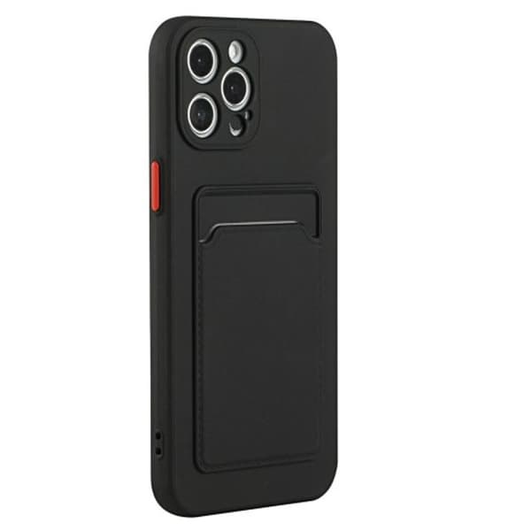 iPhone 15 Pro TPU-kotelo korttipidikkeellä - Musta