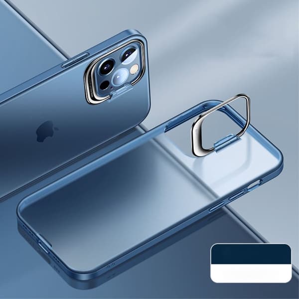 Mat iPhone 12 Pro Max cover - Blå