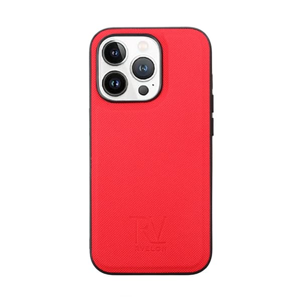 iPhone 14 Pro Max Plånboksfodral Magnet Rvelon - Röd