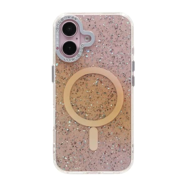 Glitter Diamond Magnetic Case - iPhone 16 Gold
