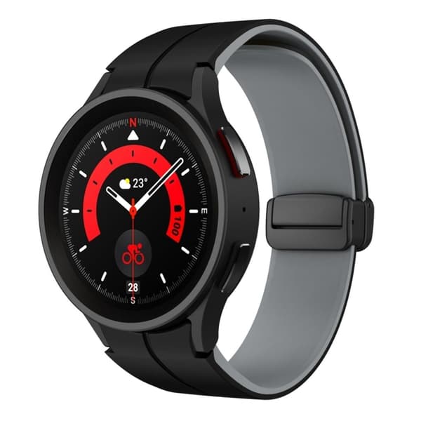 Samsung Galaxy Watch 6, 6 Classic Urrem - Sort/Grå