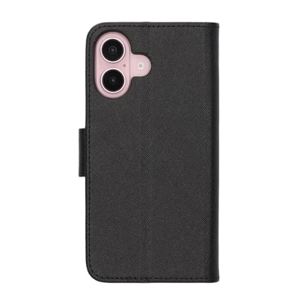 iPhone 16 Plus Wallet Cover med Stand - Sort
