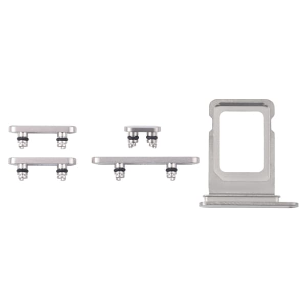 Knapper og SIM-kortholder til iPhone 16 Pro og 16 Pro Max - Hvid
