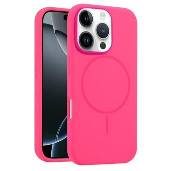 iPhone 16 Pro Max Cover MagSafe Flydende Silikone - Rose
