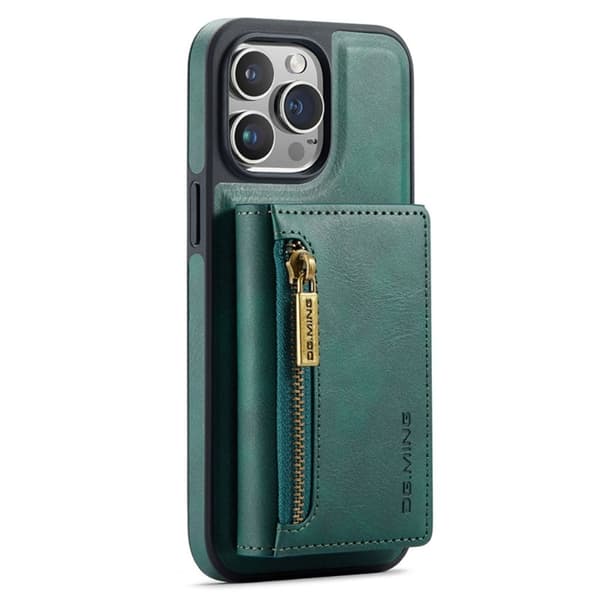 DG.MING iPhone 13 Pro Max 2-i-1 Wallet Case RFID-blokering - Grøn