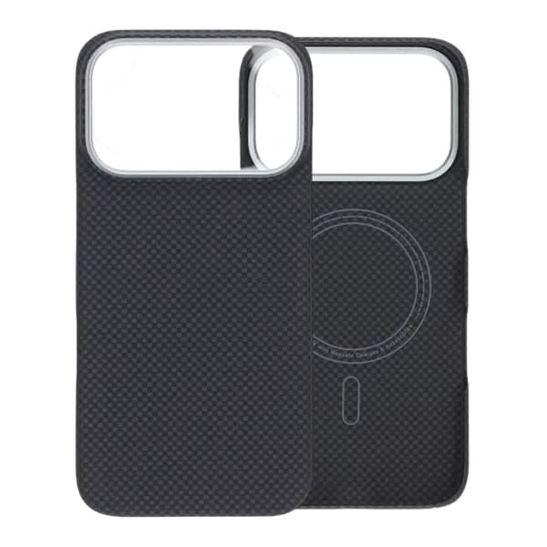Kevlar Magsafe cover til iPhone 17 Pro - Sort med gitter
