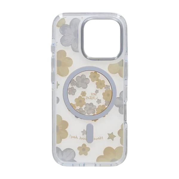 Gradient Blomster Magnetisk Cover Til iPhone 16 Pro Gul