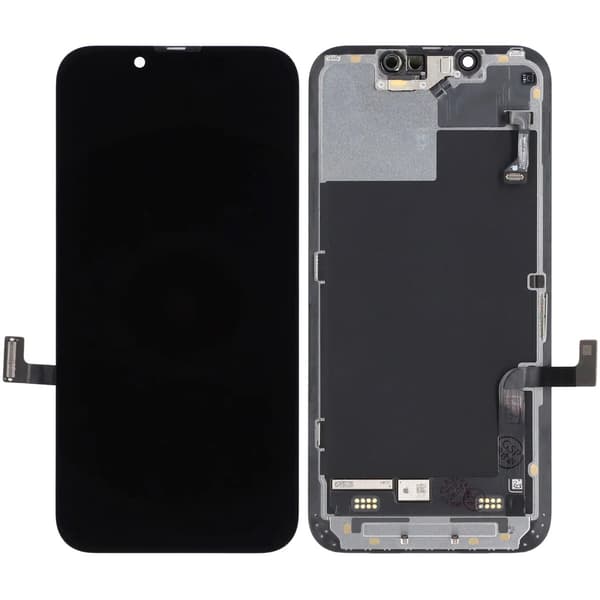 iPhone 13 Mini LCD-skærm Original Sort (Brugt) med flex har diagnostic pass