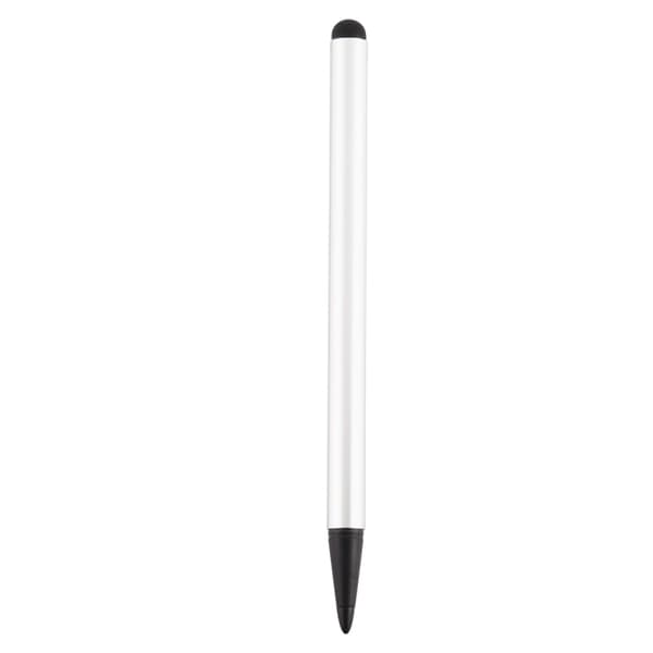 Stylus Pen til Touchskærme med Dobbelt Spids - Sølv