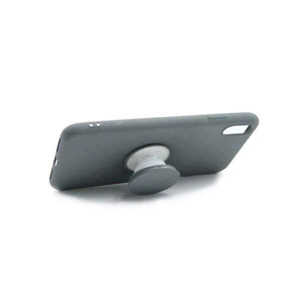 iPhone XS Max Cover med Kickstand Stativ TPU - Grå