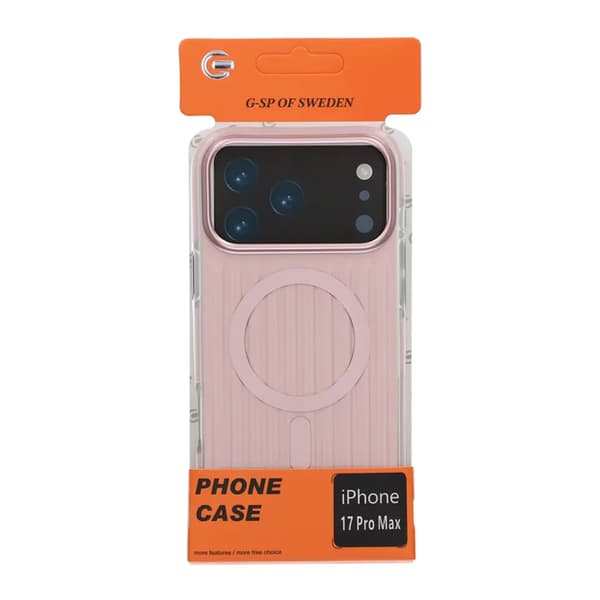 Mobilskal Korrugerad Magsafe för iPhone 17 Pro Max - Rosa