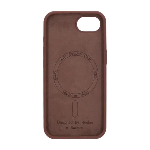 Rvelon Mobile Case Silicone MagSafe iPhone 16e - Ruskea