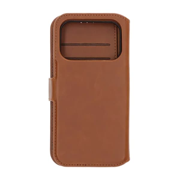 Rvelon Plånboksfodral Magnet för iPhone 17 Pro - Brun