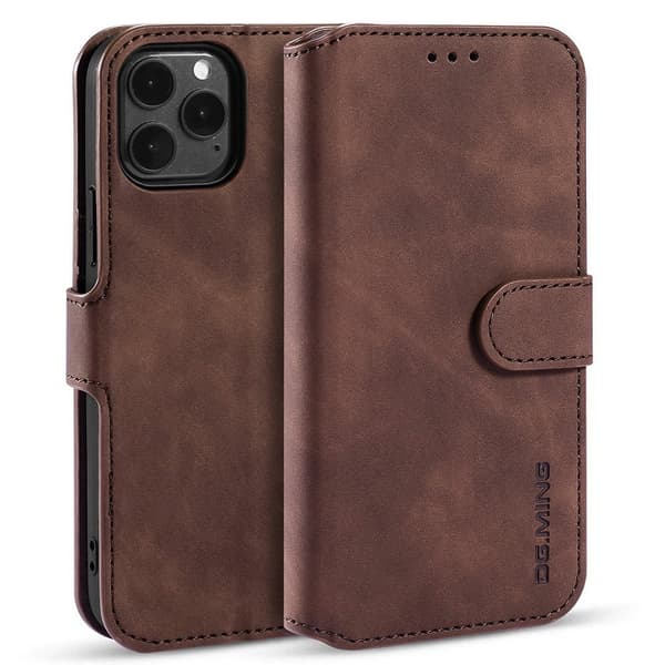 DG.MING Retro Wallet Case til iPhone 13 Pro - Kaffe
