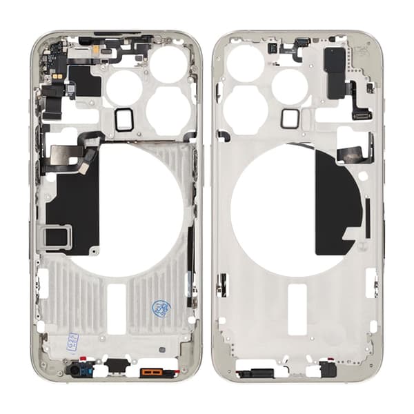 iPhone 15 Pro Mellemramme med Smådele OEM - Titanium Hvid