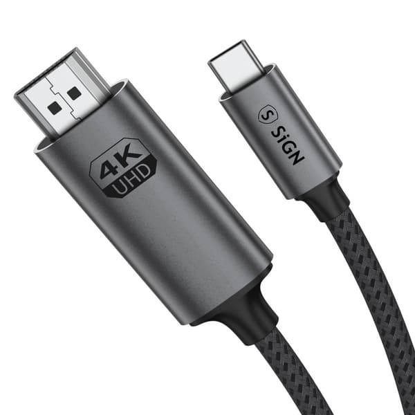 SiGN USB-C - HDMI 4K 60Hz -kaapeli, 2 m - Musta