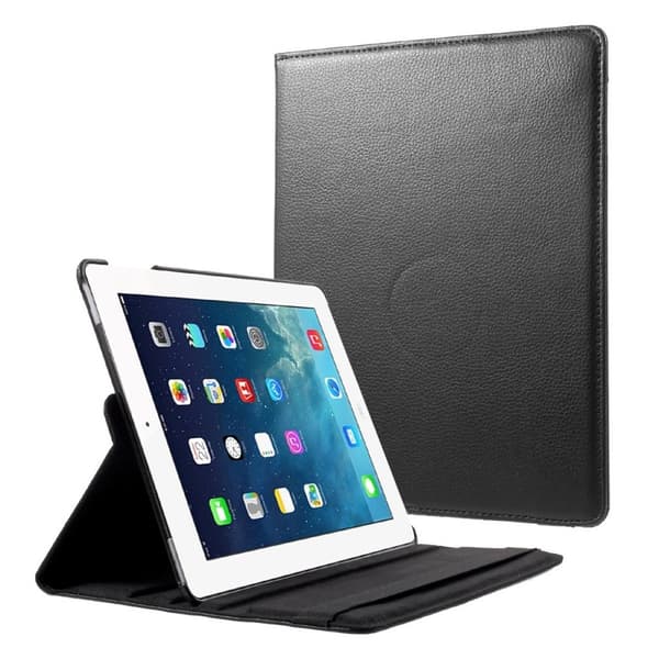 iPad 9.7\" 4/3/2 cover med roterbart stativ - Sort