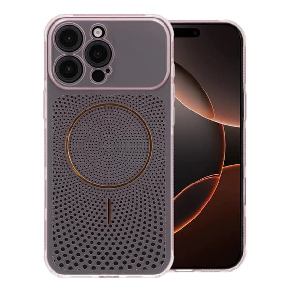 Ventileret Mobilcover med Magsafe til iPhone 16 Pro Max - Rosa