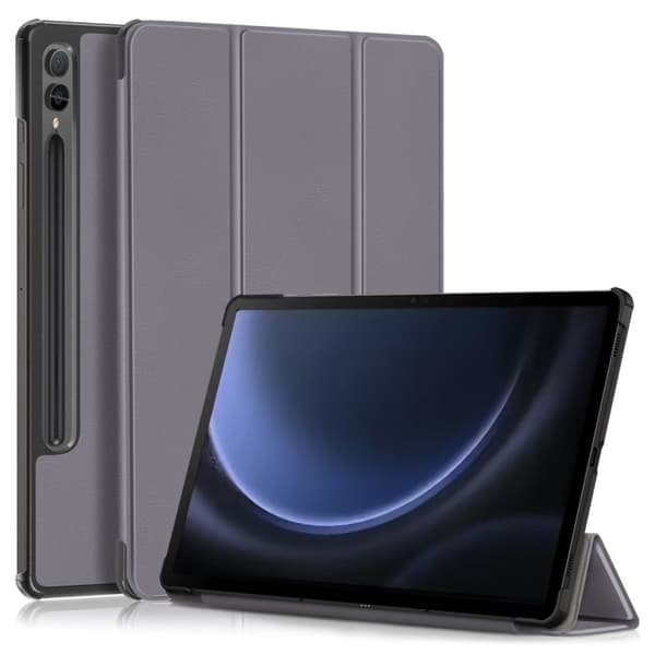 Samsung Galaxy Tab S9 FE Plus Tri-fold stand Cover - Grå