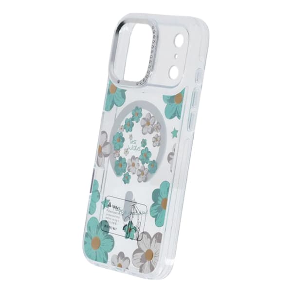 Gradient Blomster Magnetisk Cover Til iPhone 17 Pro Max Grøn