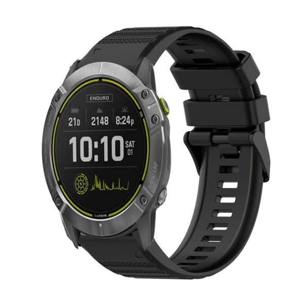 Garmin Enduro silikoninen kellon ranneke - Musta