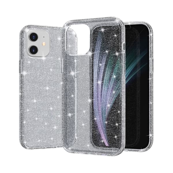 iPhone 12 Mini Glitter -kuori - Harmaa