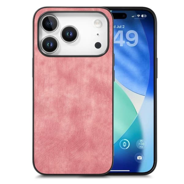 Fodral i PU-läder iPhone 18 Pro Max, iPhone 17 Pro Max - Rosa